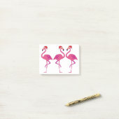 Three Christmas Flamingos Post-it Klebezettel (Auf Schreibtisch)