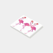 Three Christmas Flamingos Post-it Klebezettel (angewinkelt)