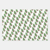 Three Christmas Trees and Gifts Patterns Geschenkpapier Set (Vorderseite 3)