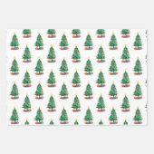 Three Christmas Trees and Gifts Patterns Geschenkpapier Set (Vorderseite 2)
