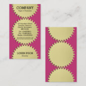 Three Cog Wheels - #C93476 Magenta Visitenkarte (Vorne/Hinten)