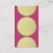 Three Cog Wheels - #C93476 Magenta Visitenkarte (Rückseite)