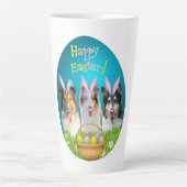 Three Collie Easter Bunny  Milchtasse (Vorderseite)