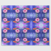 Three Color Gerberas Wrapping Paper Geschenkpapier (Flach)
