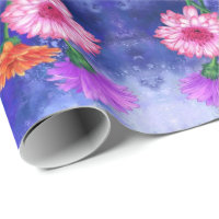 Three Color Gerberas Wrapping Paper