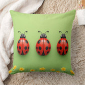 Three Colorful Ladybugs Kissen (Decke)
