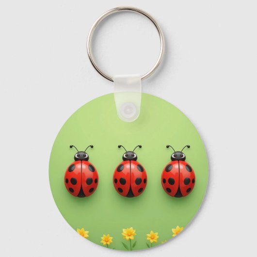 Three Colorful Ladybugs Schlüsselanhänger (Vorderseite)
