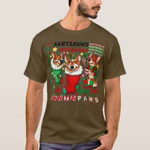 Three Corgi in Sock Weihnachten Weihnachten Weihna T-Shirt