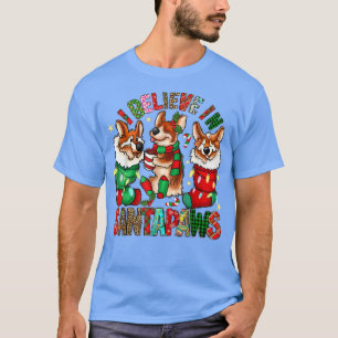 Three Corgi Sock Weihnachten Weihnachten Weihnacht T-Shirt
