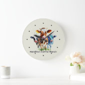 Three Cows Humorous Personalized Große Wanduhr (Zuhause)