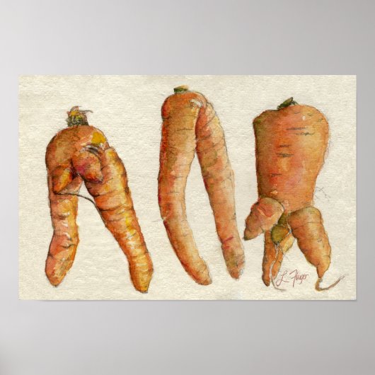 Three Crazy Carrots Poster (Vorne)