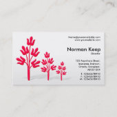 Three Crimson Trees Visitenkarte (Rückseite)