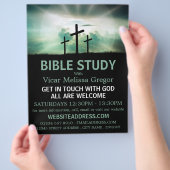 Three Crosses, Christian Bible Class Advertising Flyer (Hand)