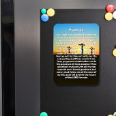 Three Crosses Psalm 23 Sunset Gebet Magnet