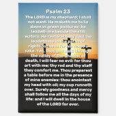 Three Crosses Psalm 23 Sunset Gebet Magnet (Vorderseite)