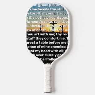 Three Crosses Psalm 23 Sunset Pickleball Schläger