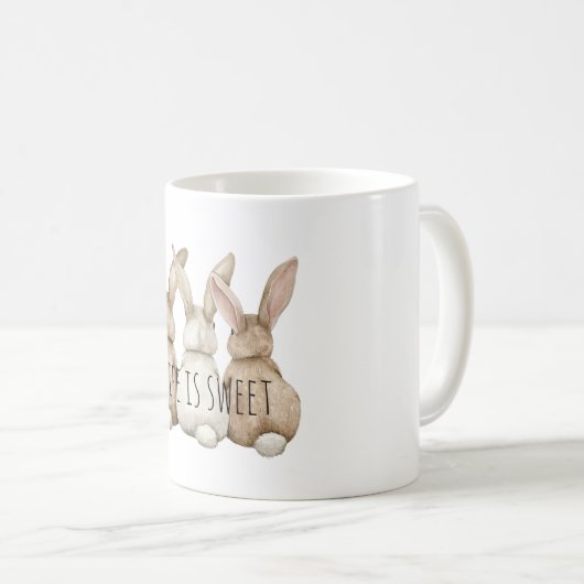 Three Cute Bunny Rabbits Kaffeetasse (VorderseiteRechts)