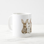 Three Cute Bunny Rabbits Kaffeetasse (Vorderseite Links)