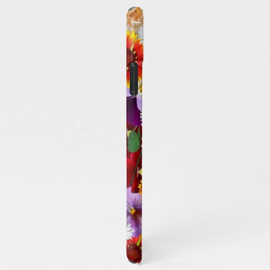 three cute green Budgies with cloroful flower iPhone Hülle (Rechte Seite)