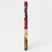 three cute green Budgies with cloroful flower iPhone Hülle (Linke Seite)