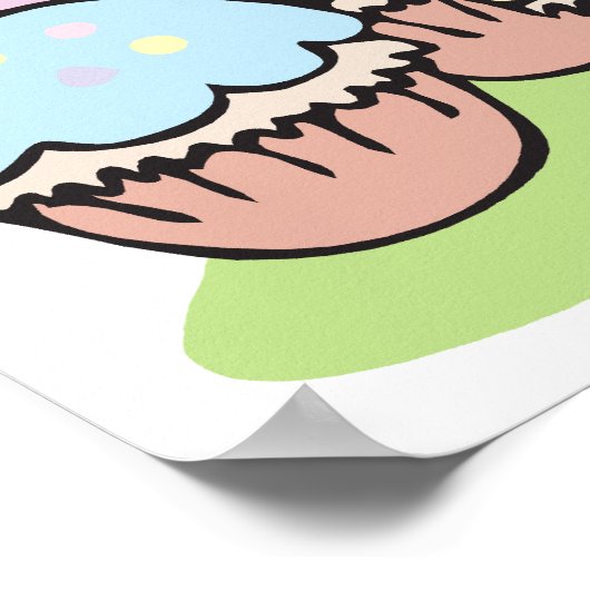 three cute little cupcakes poster (Ecke)