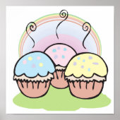 three cute little cupcakes poster (Vorne)