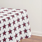 Three-D patriotische Sterne Tischdecke (Beispiel)