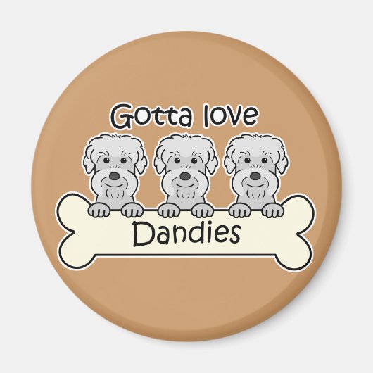 Three Dandie Dinmont Terriers Magnet (Vorne)
