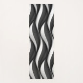 Three Dimensional Black and White Wave Pattern Yogamatte (Vorderseite)