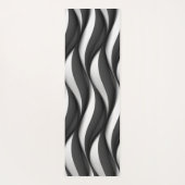 Three Dimensional Black and White Wave Pattern Yogamatte (Rückseite)