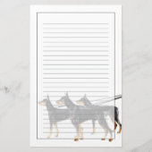 Three Dobermans on leash Briefpapier (Vorderseite)