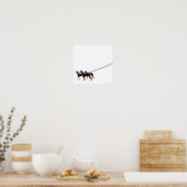 Three Dobermans on leash Poster (Küche)