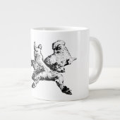 Three Dogs Mug – Lying Trio in Black Ink Jumbo-Tasse (Vorderseite Rechts)