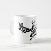 Three Dogs Mug – Lying Trio in Black Ink Kaffeetasse (Vorderseite Links)