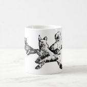 Three Dogs Mug – Lying Trio in Black Ink Kaffeetasse (Mittel)