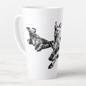 Three Dogs Mug – Lying Trio in Black Ink Milchtasse (Linke Ecke)