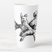 Three Dogs Mug – Lying Trio in Black Ink Milchtasse (Vorderseite)