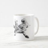Three Dogs Mug – Resting Companions in Ink Style Kaffeetasse (VorderseiteRechts)