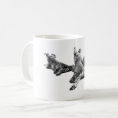 Three Dogs Mug – Resting Companions in Ink Style Kaffeetasse (Vorderseite Links)