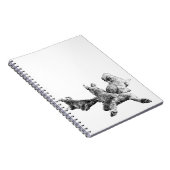 Three Dogs Notebook – Peaceful Back View Portrait Notizblock (Rechte Seite)