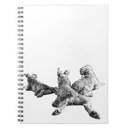 Three Dogs Notebook – Peaceful Back View Portrait Notizblock