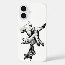 Three Dogs Phone Case – Minimalist Black Ink