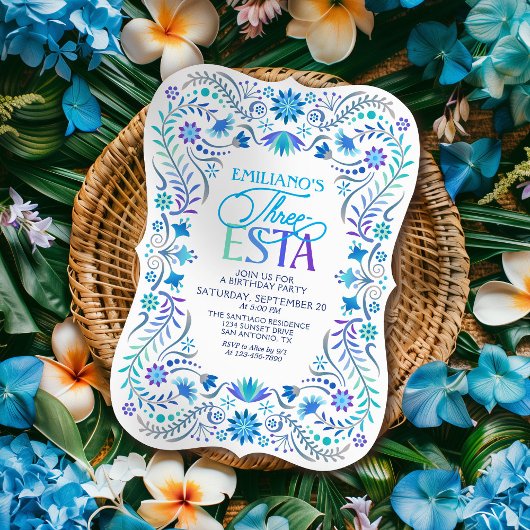 Three-esta Fiesta 3. Birthday Boys Einladung