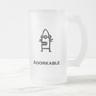 Three Eye Bot Adorkable Mattglas Bierglas