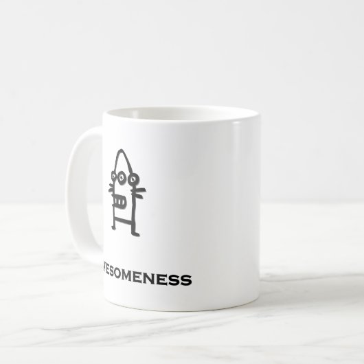 Three Eye Bot Awesomity Kaffeetasse (Vorderseite Links)