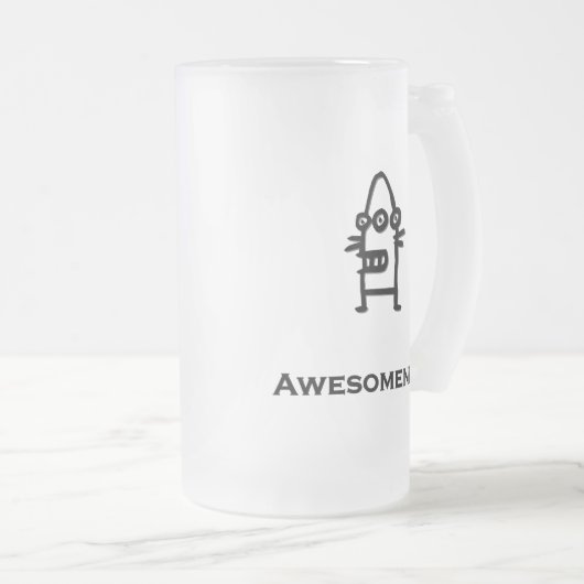 Three Eye Bot Awesomity Mattglas Bierglas (VorderseiteRechts)