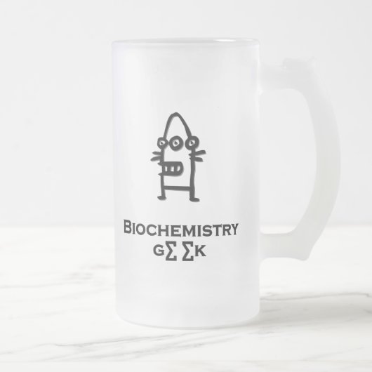 Three Eye Bot Biochemie Geek Mattglas Bierglas (Rechts)