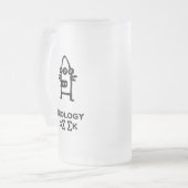 Three Eye Bot Biology Geek Schwarz Mattglas Bierglas (Vorderseite Links)
