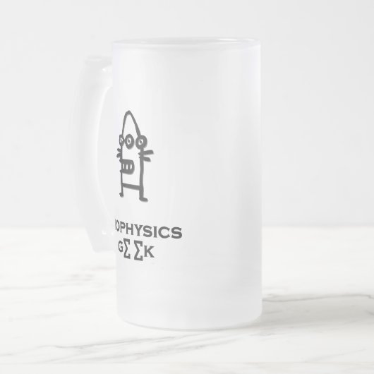 Three Eye Bot Biophysics Geek Mattglas Bierglas (Vorderseite Links)