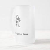 Three Eye Bot Cogito Ergo Sum schwarz Mattglas Bierglas (Vorderseite Links)